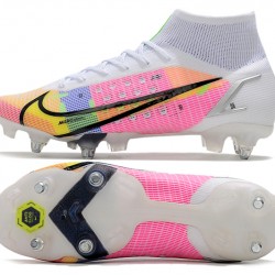 Nike Mercurial Superfly VIII Elite SG PRO Anti Clog Soccer Cleats Pink White