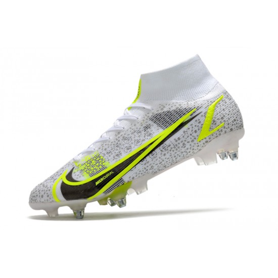 Nike Mercurial Superfly VIII Elite SG PRO Anti Clog Soccer Cleats White