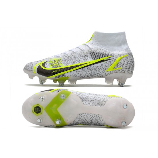 Nike Mercurial Superfly VIII Elite SG PRO Anti Clog Soccer Cleats White