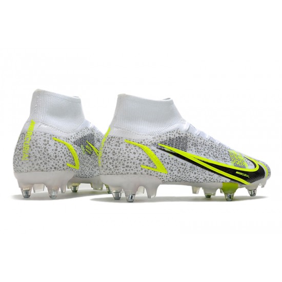 Nike Mercurial Superfly VIII Elite SG PRO Anti Clog Soccer Cleats White