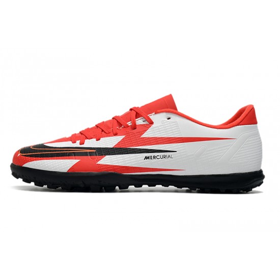 Nike Mercurial Vapor XIV Club TF Soccer Cleats White Red