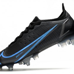 Nike Mercurial Vapor XIV Elite SG PRO Anti Clog Soccer Cleats Black Blue