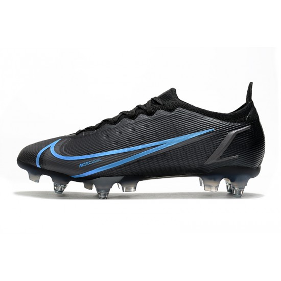 Nike Mercurial Vapor XIV Elite SG PRO Anti Clog Soccer Cleats Black Blue