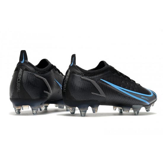 Nike Mercurial Vapor XIV Elite SG PRO Anti Clog Soccer Cleats Black Blue