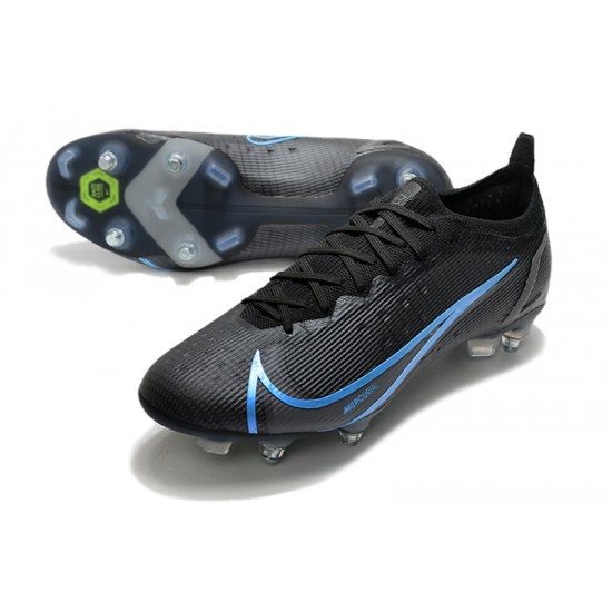 Nike Mercurial Vapor XIV Elite SG PRO Anti Clog Soccer Cleats Black Blue