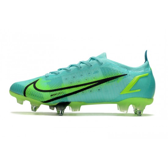 Nike Mercurial Vapor XIV Elite SG PRO Anti Clog Soccer Cleats Green Blue