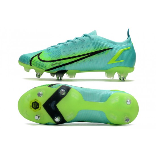 Nike Mercurial Vapor XIV Elite SG PRO Anti Clog Soccer Cleats Green Blue