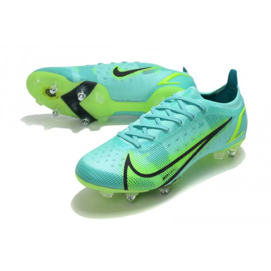 Nike Mercurial Vapor XIV Elite SG PRO Anti Clog Soccer Cleats Green Blue