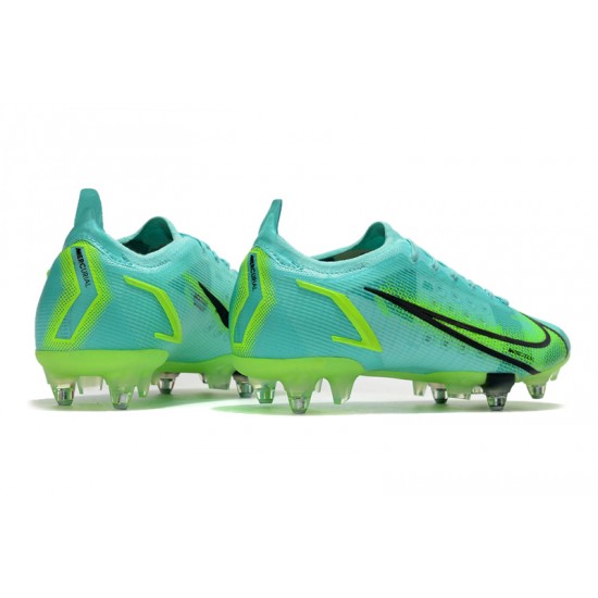 Nike Mercurial Vapor XIV Elite SG PRO Anti Clog Soccer Cleats Green Blue