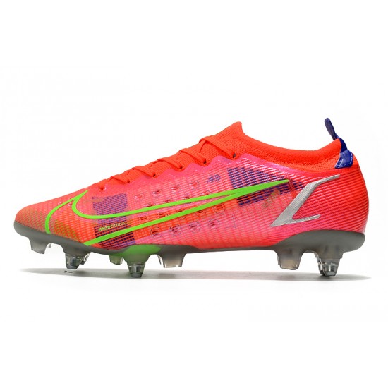 Nike Mercurial Vapor XIV Elite SG PRO Anti Clog Soccer Cleats Orange Pink