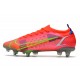 Nike Mercurial Vapor XIV Elite SG PRO Anti Clog Soccer Cleats Orange Pink