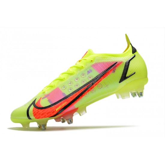 Nike Mercurial Vapor XIV Elite SG PRO Anti Clog Soccer Cleats Pink Green