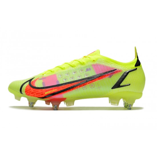 Nike Mercurial Vapor XIV Elite SG PRO Anti Clog Soccer Cleats Pink Green