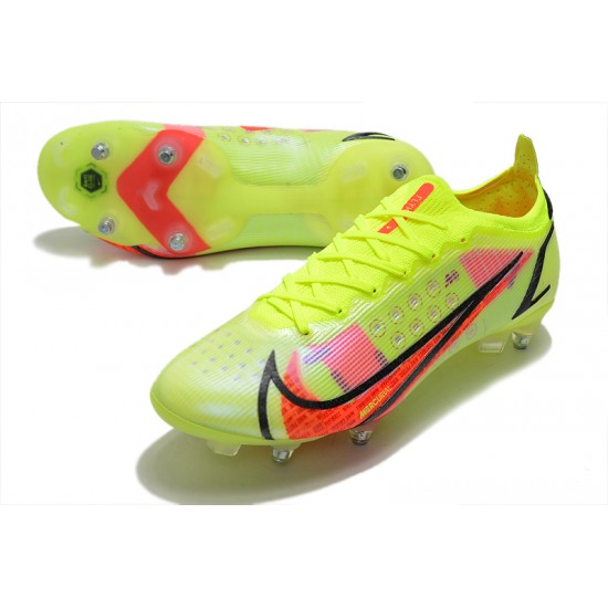 Nike Mercurial Vapor XIV Elite SG PRO Anti Clog Soccer Cleats Pink Green