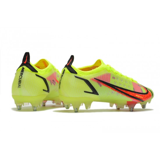 Nike Mercurial Vapor XIV Elite SG PRO Anti Clog Soccer Cleats Pink Green