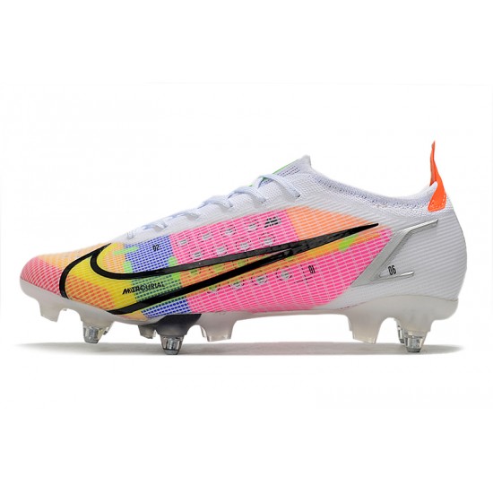 Nike Mercurial Vapor XIV Elite SG PRO Anti Clog Soccer Cleats Pink White