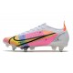 Nike Mercurial Vapor XIV Elite SG PRO Anti Clog Soccer Cleats Pink White