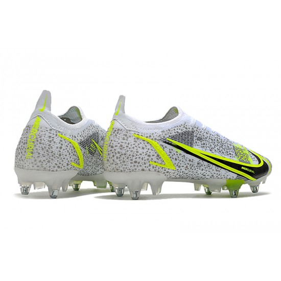 Nike Mercurial Vapor XIV Elite SG PRO Anti Clog Soccer Cleats White Yellow