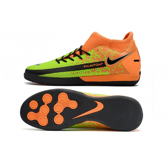 Nike Phantom GT Academy Dynamic Fit IC Soccer Cleats Orange And Green