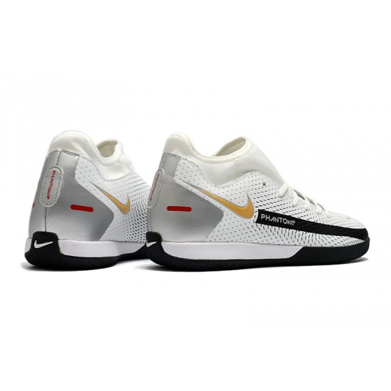 Nike Phantom GT Academy Dynamic Fit IC Soccer Cleats White Black Red