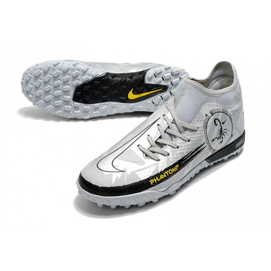 Nike Phantom GT Academy Dynamic Fit TF Soccer Cleats Gray And Yellow