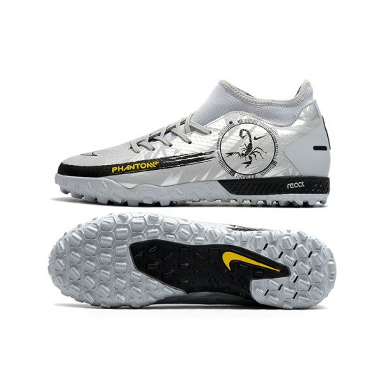 Nike Phantom GT Academy Dynamic Fit TF Soccer Cleats Gray And Yellow