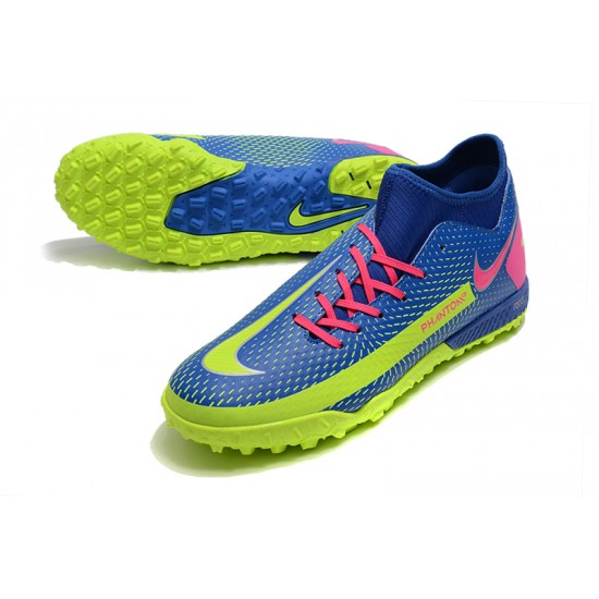 Nike Phantom GT Academy Dynamic Fit TF Soccer Cleats Green And Blue