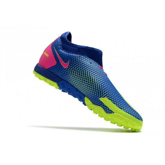 Nike Phantom GT Academy Dynamic Fit TF Soccer Cleats Green And Blue