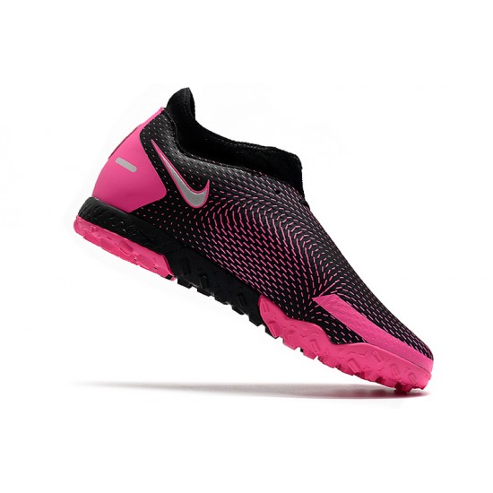 Nike Phantom GT Academy Dynamic Fit TF Soccer Cleats Pink And Black Gray