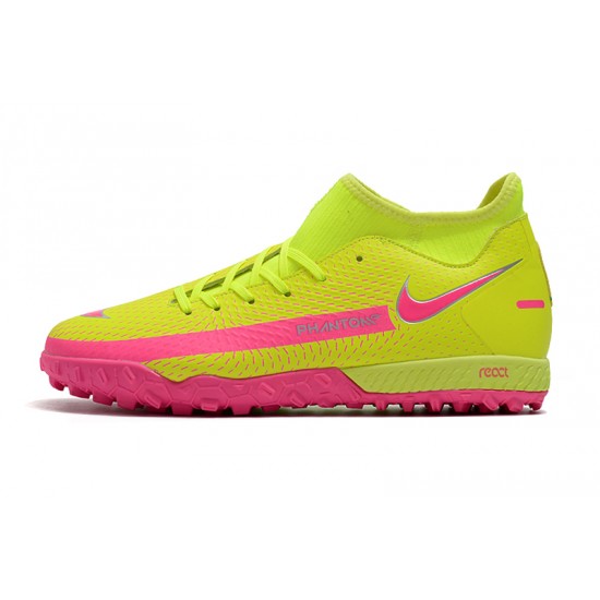 Nike Phantom GT Academy Dynamic Fit TF Soccer Cleats Pink And Green