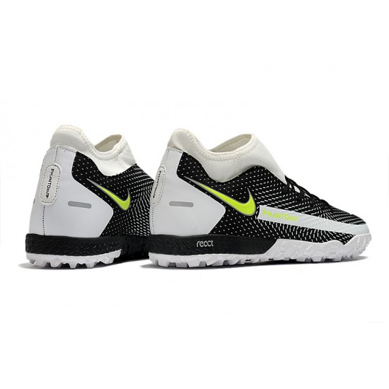 Nike Phantom GT Academy Dynamic Fit TF Soccer Cleats White And Black Yellow