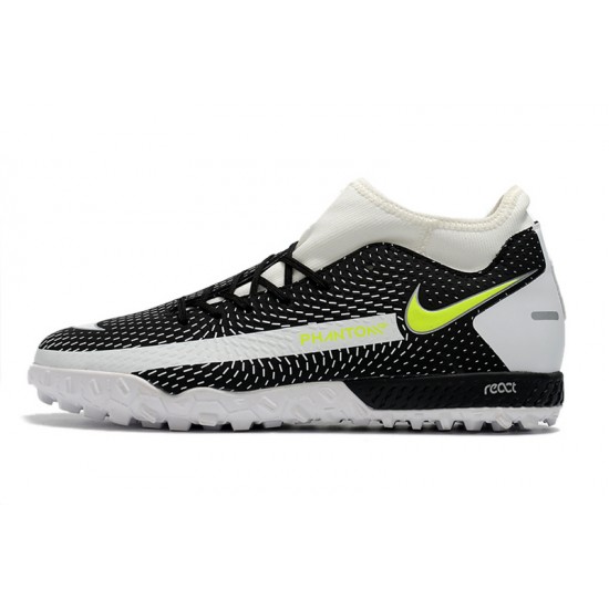 Nike Phantom GT Academy Dynamic Fit TF Soccer Cleats White And Black Yellow