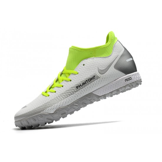 Nike Phantom GT Academy Dynamic Fit TF Soccer Cleats White And Green