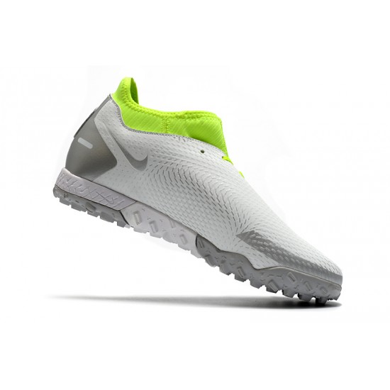 Nike Phantom GT Academy Dynamic Fit TF Soccer Cleats White And Green
