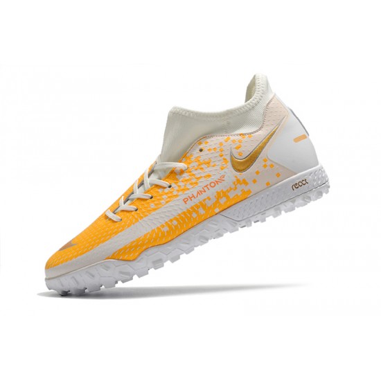 Nike Phantom GT Academy Dynamic Fit TF Soccer Cleats White And Orange