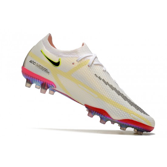 Nike Phantom GT Elite AG-PRO Soccer Cleats White And Gold