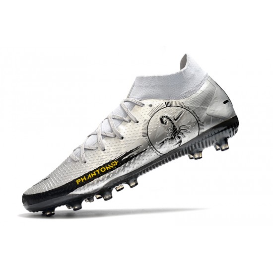 Nike Phantom GT Elite Dynamic Fit AG-PRO Soccer Cleats White And Black High