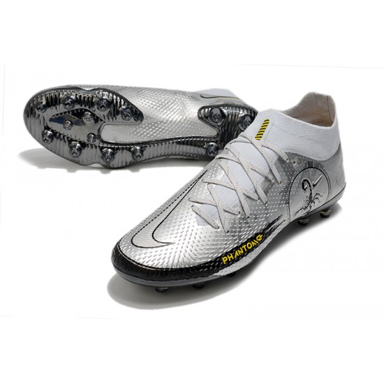 Nike Phantom GT Elite Dynamic Fit AG-PRO Soccer Cleats White And Black High