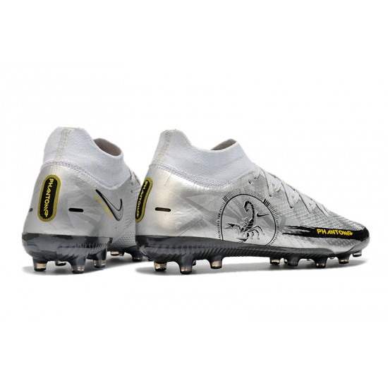 Nike Phantom GT Elite Dynamic Fit AG-PRO Soccer Cleats White And Black High