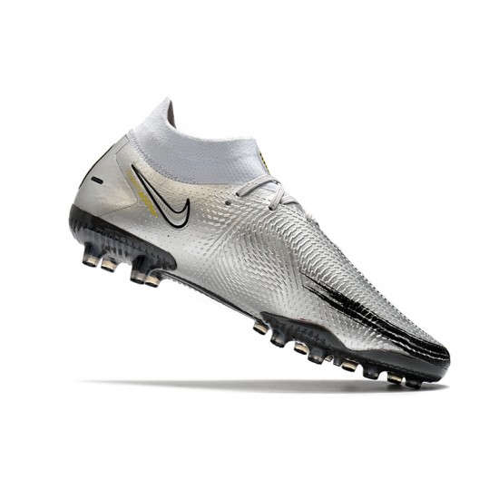 Nike Phantom GT Elite Dynamic Fit AG-PRO Soccer Cleats White And Black High