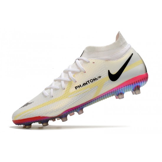 Nike Phantom GT Elite Dynamic Fit AG-PRO Soccer Cleats White And Gold High