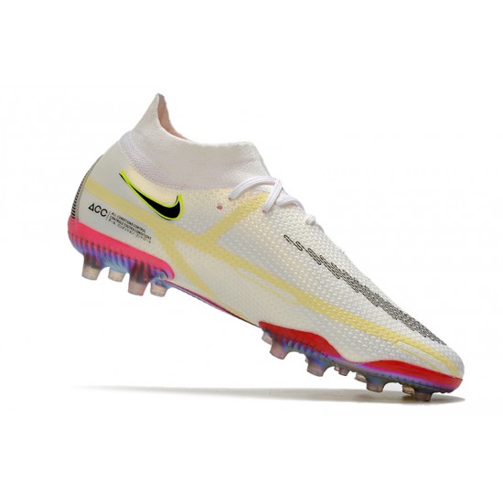 Nike Phantom GT Elite Dynamic Fit AG-PRO Soccer Cleats White And Gold High