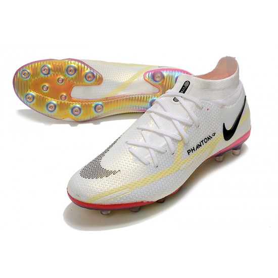 Nike Phantom GT Elite Dynamic Fit AG-PRO Soccer Cleats White And Gold High