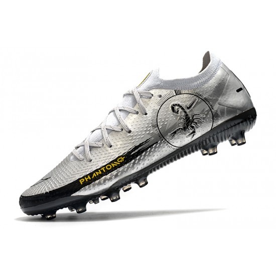 Nike Phantom GT Elite Dynamic Fit AG-PRO Soccer Cleats White Black