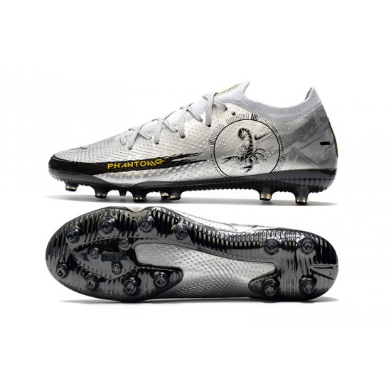 Nike Phantom GT Elite Dynamic Fit AG-PRO Soccer Cleats White Black