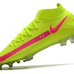 Nike Phantom GT Elite Dynamic Fit FG Soccer Cleats Green And Pink