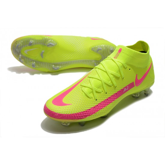 Nike Phantom GT Elite Dynamic Fit FG Soccer Cleats Green And Pink