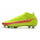 Nike Phantom GT Elite Dynamic Fit FG Soccer Cleats Green And Pink