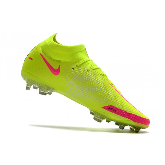 Nike Phantom GT Elite Dynamic Fit FG Soccer Cleats Green And Pink