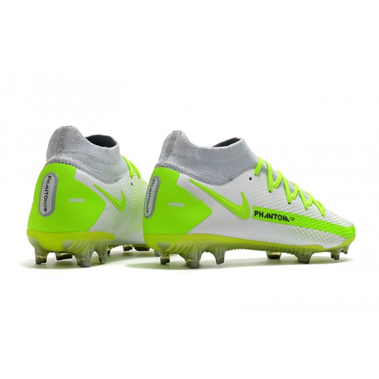 Nike Phantom GT Elite Dynamic Fit FG Soccer Cleats Green And White High